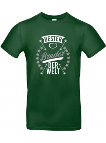Unisex T Shirt, bester Bruder der Welt, Familie, grün, L