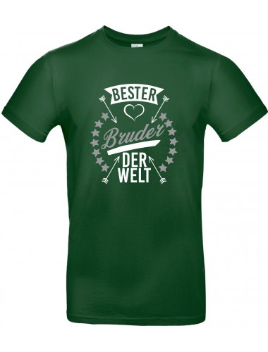 Unisex T Shirt, bester Bruder der Welt, Familie, grün, L