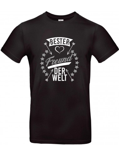 Unisex T Shirt, bester Freund der Welt, Familie, schwarz, L