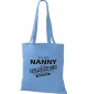 Stoffbeutel Ich bin Nanny, weil Superheld kein Beruf ist Farbe hellblau