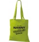 Stoffbeutel Ich bin Nanny, weil Superheld kein Beruf ist Farbe kiwi