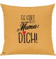 Sofa Kissen, es gibt nur eine beste Mama: DICH, Kuschelkissen Couch Deko, Farbe gelb