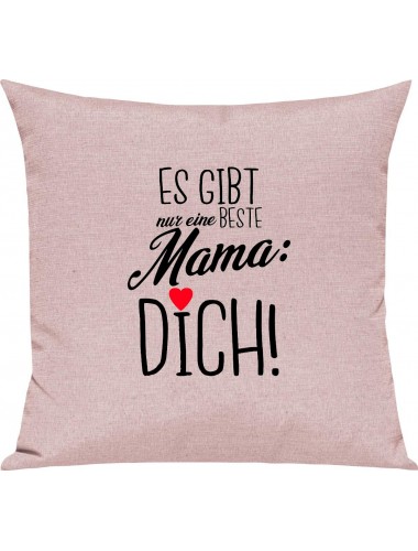 Sofa Kissen, es gibt nur eine beste Mama: DICH, Kuschelkissen Couch Deko, Farbe rosa