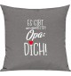 Sofa Kissen, es gibt nur einen besten Opa: DICH, Kuschelkissen Couch Deko, Farbe grau