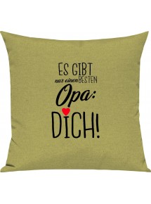 Sofa Kissen, es gibt nur einen besten Opa: DICH, Kuschelkissen Couch Deko, Farbe hellgruen