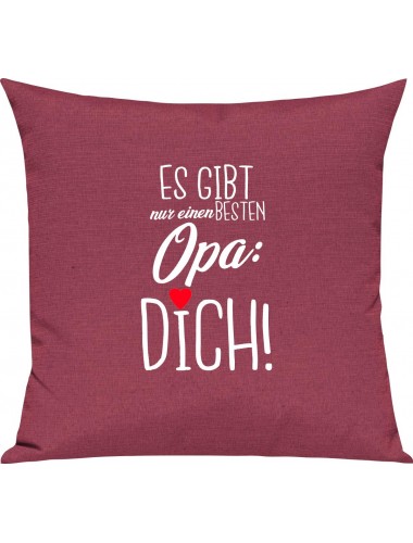 Sofa Kissen, es gibt nur einen besten Opa: DICH, Kuschelkissen Couch Deko, Farbe pink