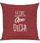 Sofa Kissen, es gibt nur einen besten Opa: DICH, Kuschelkissen Couch Deko, Farbe rot