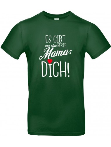 Unisex T Shirt, es gibt nur eine beste Mama: DICH, Familie, grün, L