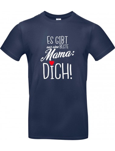 Unisex T Shirt, es gibt nur eine beste Mama: DICH, Familie, navy, L