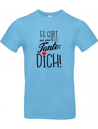 Unisex T Shirt, es gibt nur eine beste Tante: DICH, Familie, hellblau, L