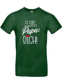 Unisex T Shirt, es gibt nur einen besten Papa: DICH, Familie, grün, L