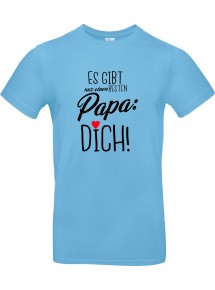Unisex T Shirt, es gibt nur einen besten Papa: DICH, Familie, hellblau, L