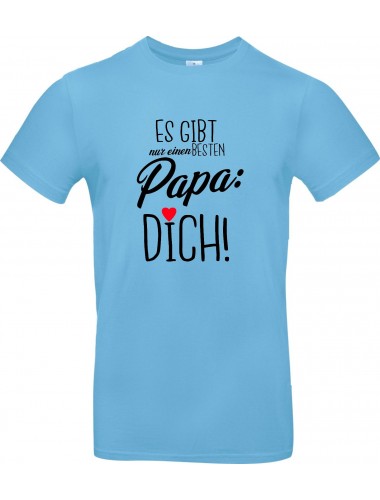 Unisex T Shirt, es gibt nur einen besten Papa: DICH, Familie, hellblau, L