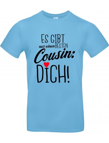 Unisex T Shirt, es gibt nur einen besten Cousin: DICH, Familie, hellblau, L