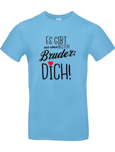Unisex T Shirt, es gibt nur einen besten Bruder: DICH, Familie, hellblau, L