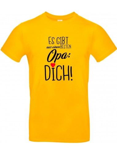 Unisex T Shirt, es gibt nur einen besten Opa: DICH, Familie, gelb, L