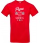 Unisex T Shirt, Papa ich habe nachgemessen du bist Großartig, Familie, rot, L