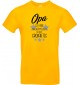 Unisex T Shirt, Opa ich habe nachgemessen du bist Großartig, Familie, gelb, L