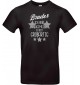 Unisex T Shirt, Bruder ich habe nachgemessen du bist Großartig, Familie, schwarz, L