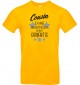 Unisex T Shirt, Cousin ich habe nachgemessen du bist Großartig, Familie, gelb, L