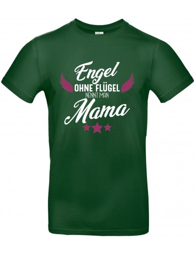 Unisex T Shirt, Engel ohne Flügel nennt man Mama, Familie, grün, L