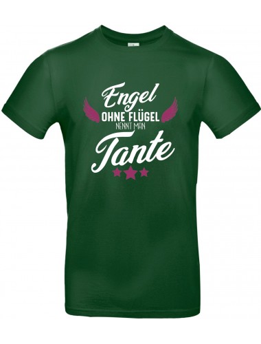 Unisex T Shirt, Engel ohne Flügel nennt man Tante, Familie, grün, L