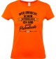 Lady T-Shirt, Wer braucht schon Superhelden ich hab meine Patentante, Familie orange, L