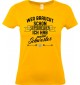 Lady T-Shirt, Wer braucht schon Superhelden ich hab meine Schwester, Familie gelb, L