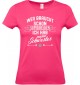 Lady T-Shirt, Wer braucht schon Superhelden ich hab meine Schwester, Familie pink, L