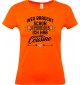 Lady T-Shirt, Wer braucht schon Superhelden ich hab meine Cousine, Familie orange, L