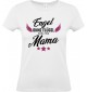 Lady T-Shirt, Engel ohne Flügel nennt man Mama, Familie weiss, L