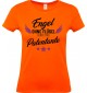 Lady T-Shirt, Engel ohne Flügel nennt man Patentante, Familie orange, L