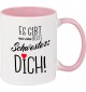 Kaffeepott Becher, es gibt nur eine beste Schwester: DICH, Tasse Kaffee Tee, rosa