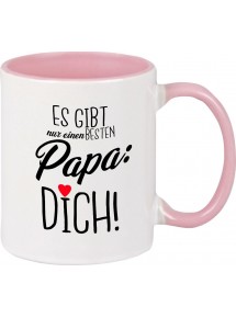 Kaffeepott Becher, es gibt nur einen besten Papa: DICH, Tasse Kaffee Tee, rosa