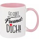 Kaffeepott Becher, es gibt nur einen besten Freund: DICH, Tasse Kaffee Tee, rosa