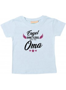 Baby Kids-T, Engel ohne Flügel nennt man Oma, Familie, hellblau, 0-6 Monate