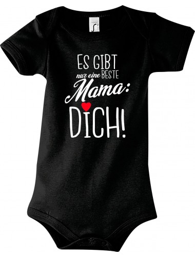 Baby Body es gibt nur eine beste Mama: DICH, Familie, schwarz, 12-18 Monate