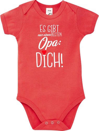 Baby Body es gibt nur einen besten Opa: DICH, Familie, rot, 12-18 Monate