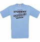 Männer-Shirt Ich bin Student, weil Superheld kein Beruf ist, hellblau, Größe L