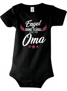 Baby Body Engel ohne Flügel nennt man Oma, Familie, schwarz, 12-18 Monate