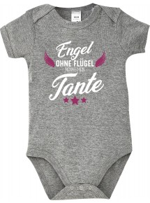 Baby Body Engel ohne Flügel nennt man Tante, Familie, grau, 12-18 Monate