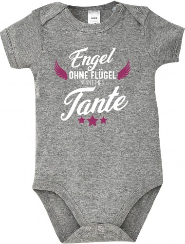 Baby Body Engel ohne Flügel nennt man Tante, Familie, grau, 12-18 Monate