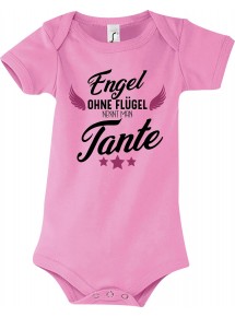 Baby Body Engel ohne Flügel nennt man Tante, Familie, rosa, 12-18 Monate