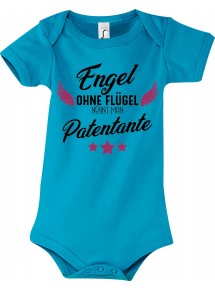 Baby Body Engel ohne Flügel nennt man Patentante, Familie, hellblau, 12-18 Monate
