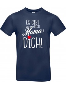 Kinder-Shirt Typo es gibt nur eine beste Mama: DICH, Familie, blau, 104