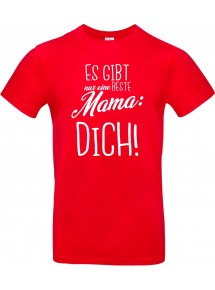Kinder-Shirt Typo es gibt nur eine beste Mama: DICH, Familie, rot, 104