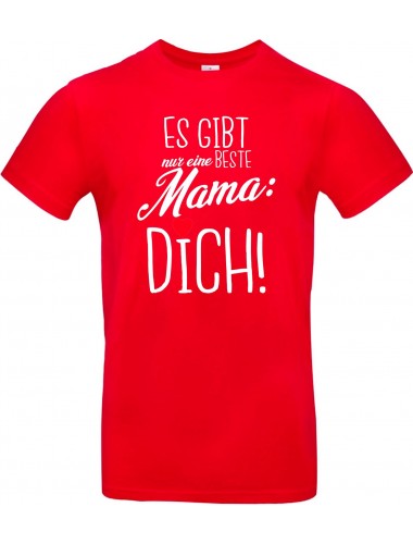 Kinder-Shirt Typo es gibt nur eine beste Mama: DICH, Familie, rot, 104