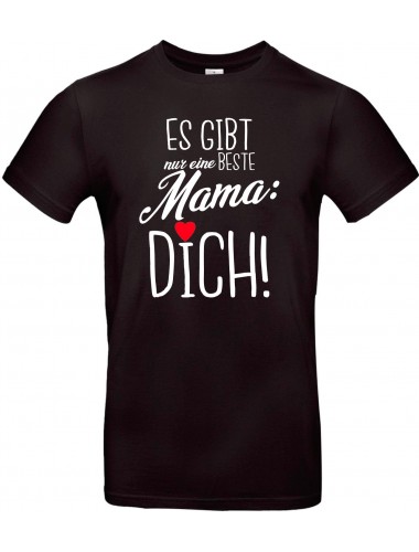 Kinder-Shirt Typo es gibt nur eine beste Mama: DICH, Familie, schwarz, 104