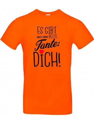 Kinder-Shirt Typo es gibt nur eine beste Tante: DICH, Familie, orange, 104