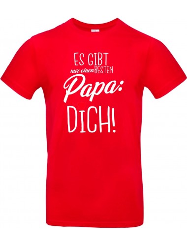 Kinder-Shirt Typo es gibt nur einen besten Papa: DICH, Familie, rot, 104